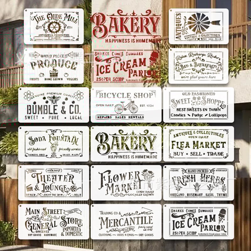 Poster retro american pentru perete — Șablon DIY, Placă de imprimare PET cu decupaj, Brand Other, Non-importat, IP neautorizat