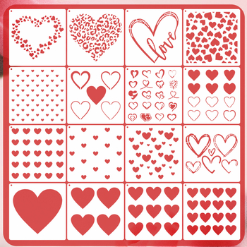 Șablon inimă cu decupaj pentru vopsire cu spray (Material PET; Importul nu; Fără autorizare IP)