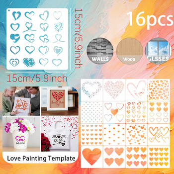Șablon inimă cu decupaj pentru vopsire cu spray (Material PET; Importul nu; Fără autorizare IP)