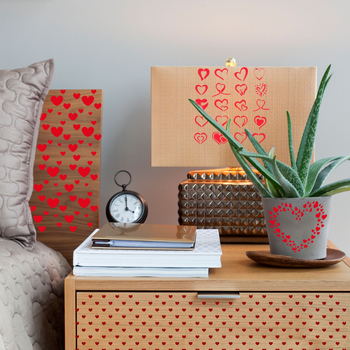 Șablon inimă cu decupaj pentru vopsire cu spray (Material PET; Importul nu; Fără autorizare IP)