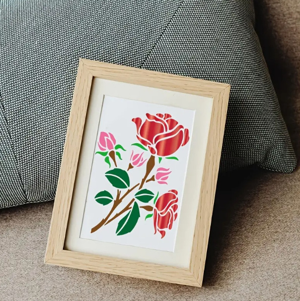 DIY template pentru perete pentru pictură cu motiv de frunză — Material PET, decor de perete, Nu pentru import, Fără licență IP