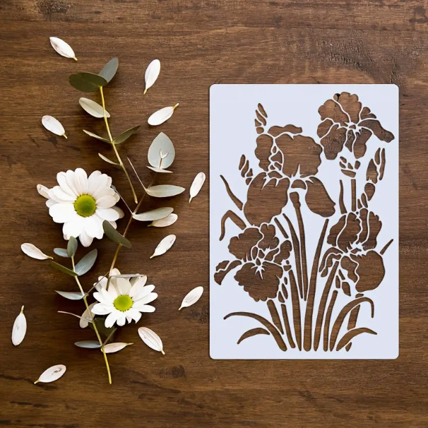 DIY template pentru perete pentru pictură cu motiv de frunză — Material PET, decor de perete, Nu pentru import, Fără licență IP