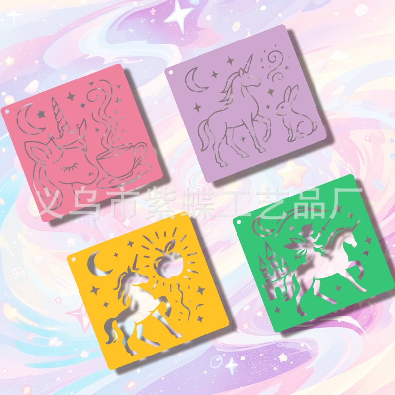 Șablon graffiti DIY pentru copii – Seria de Crăciun, șablon perforat pentru pictură, PET material