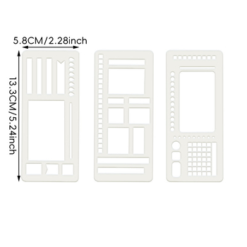 Nothing Brand Șablon de jurnal din plastic pentru DIY meșteșuguri și pictură, neimportat, IP neautorizat