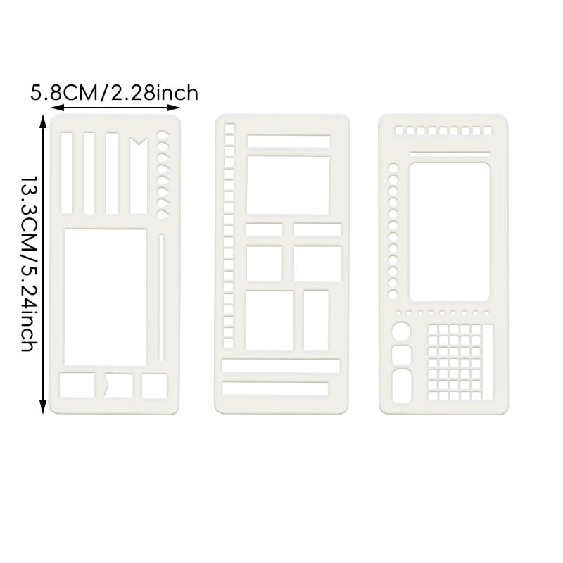 Nothing Brand Șablon de jurnal din plastic pentru DIY meșteșuguri și pictură, neimportat, IP neautorizat