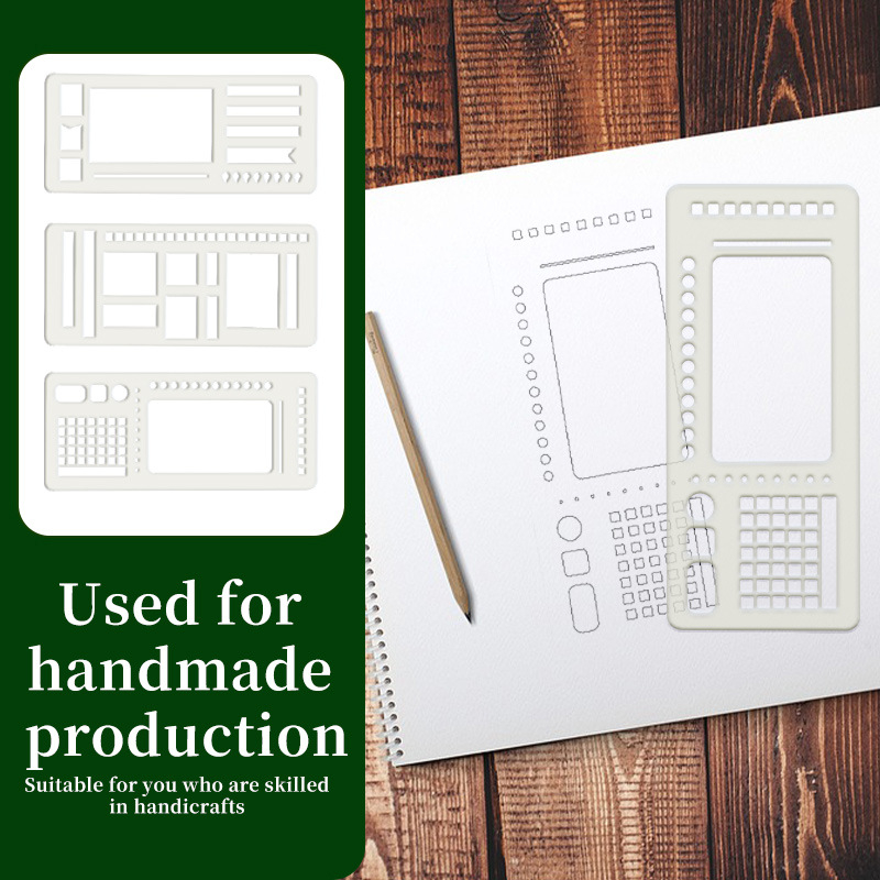 Nothing Brand Șablon de jurnal din plastic pentru DIY meșteșuguri și pictură, neimportat, IP neautorizat