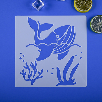 Șablon DIY cu flori, decupat pentru pereți — material PET; neimportat; fără autorizare IP