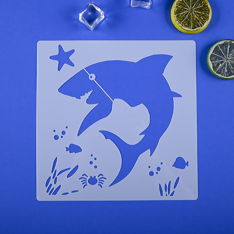 Șablon DIY cu flori, decupat pentru pereți — material PET; neimportat; fără autorizare IP