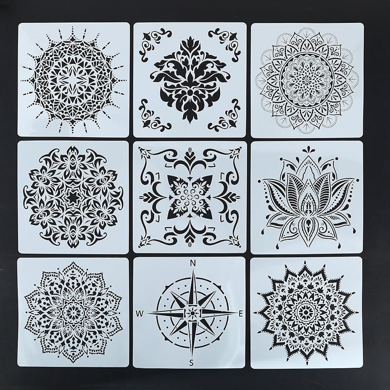Mandala igračka za prepoznavanje oblika prazna šablona za DIY dječje slikanje (PET materijal Quality brend, pogodno za DIY dječje slikanje)