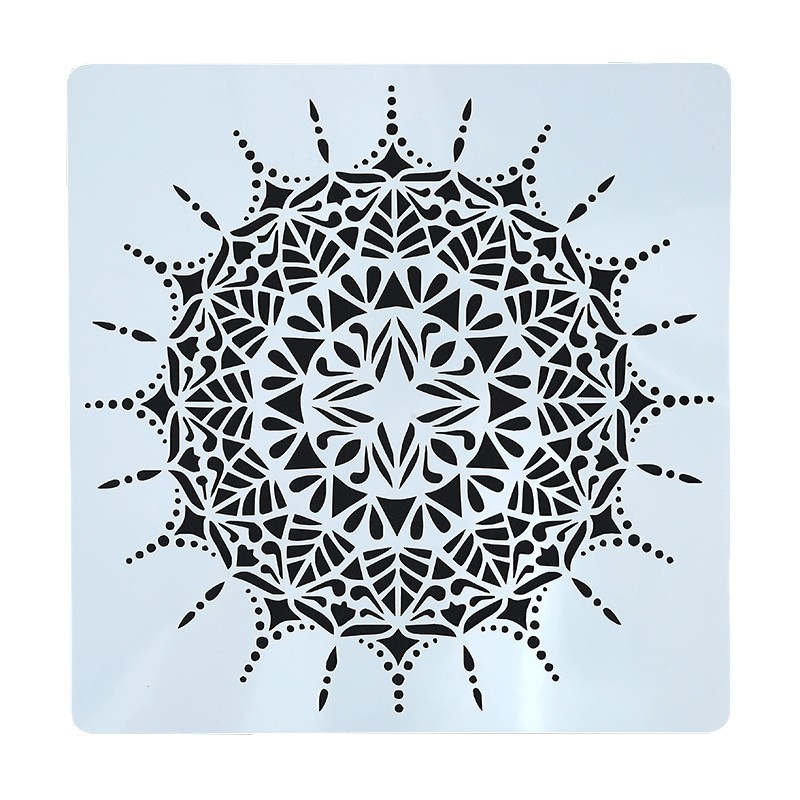 Mandala igračka za prepoznavanje oblika prazna šablona za DIY dječje slikanje (PET materijal Quality brend, pogodno za DIY dječje slikanje)