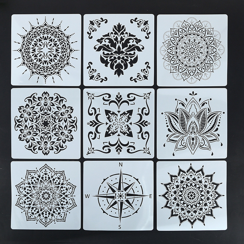 Mandala igračka za prepoznavanje oblika prazna šablona za DIY dječje slikanje (PET materijal Quality brend, pogodno za DIY dječje slikanje)