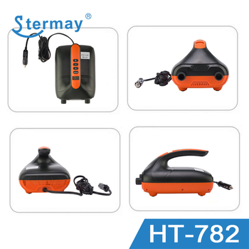 Elektromos levegőpumpa SUP deszkákhoz HT-782; alkalmas felfújható SUP deszkákhoz; nyomás 20 PSI; súly 1,92 kg