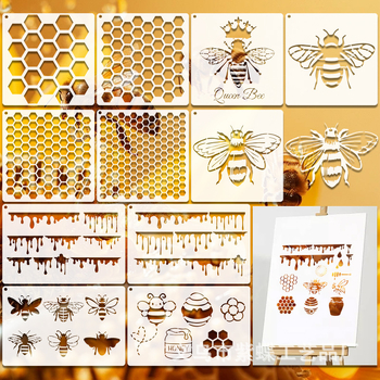 Purple butterfly șablon și matriță PET cu design fagure gol pentru pereți și graffiti pe mobilier