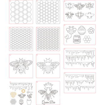 Purple butterfly șablon și matriță PET cu design fagure gol pentru pereți și graffiti pe mobilier