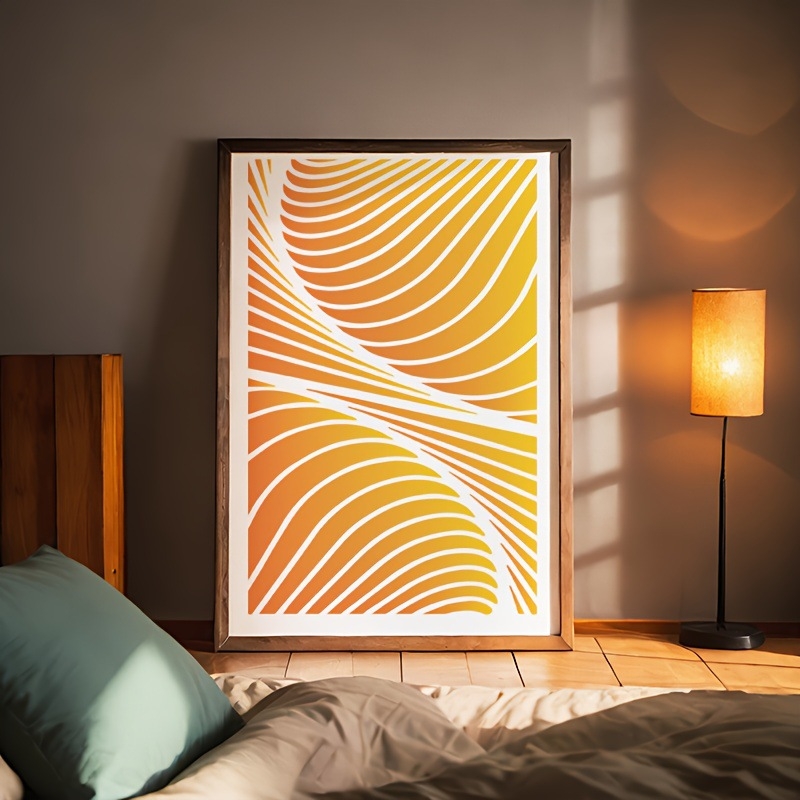 Geometrijski mandala šablon za DIY umjetnost pločica, PET plast, nepravilan dizajn, za sprej bojanje pločica