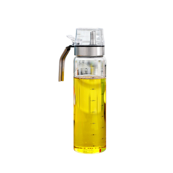 Sticlă de ulei din sticlă cu capac de presare, design minimalist modern, funcție de bază