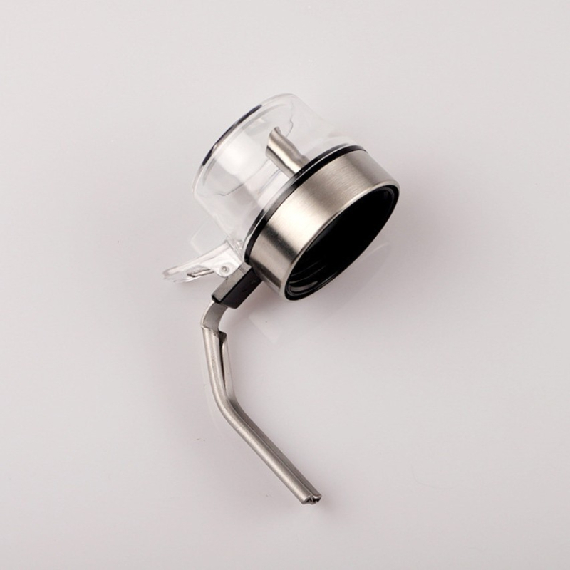 Sticlă de ulei din sticlă cu capac de presare, design minimalist modern, funcție de bază