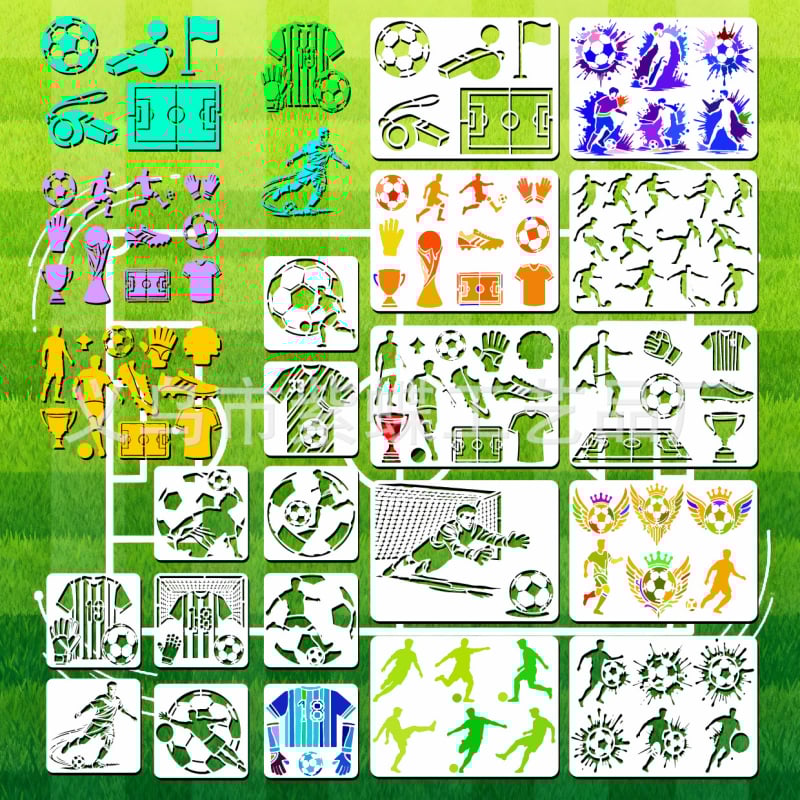 DIY PET Șablon de pictură – Temă Cupa Mondială, Design cu decupaje, Model ZYR-127, Purple Butterfly