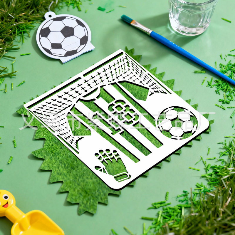 DIY PET Șablon de pictură – Temă Cupa Mondială, Design cu decupaje, Model ZYR-127, Purple Butterfly