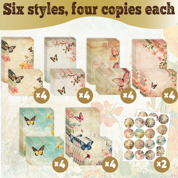 Set de hârtie pentru scris Dexiang, hârtie offset dublă, Model No. 5/dl, Plic de tip occidental, Personalizare disponibilă