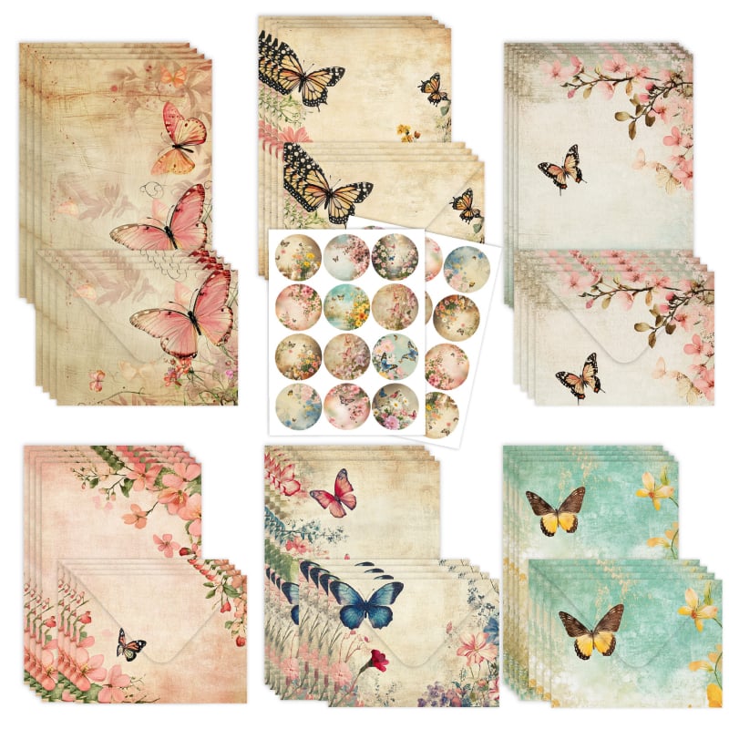 Set de hârtie pentru scris Dexiang, hârtie offset dublă, Model No. 5/dl, Plic de tip occidental, Personalizare disponibilă