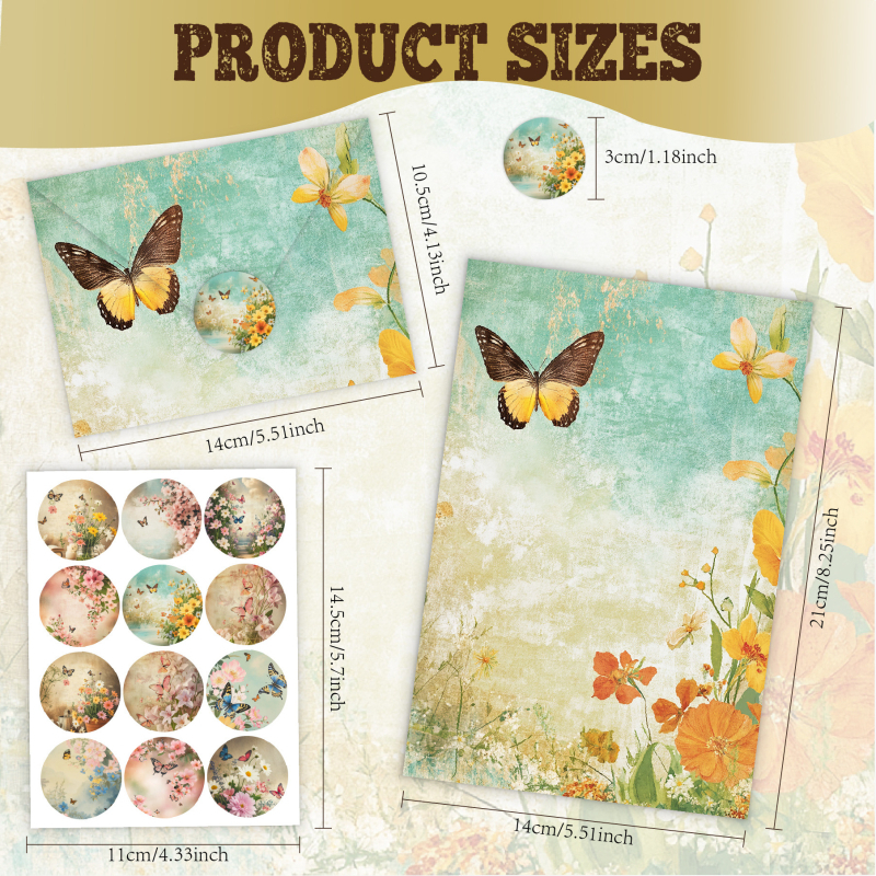 Set de hârtie pentru scris Dexiang, hârtie offset dublă, Model No. 5/dl, Plic de tip occidental, Personalizare disponibilă