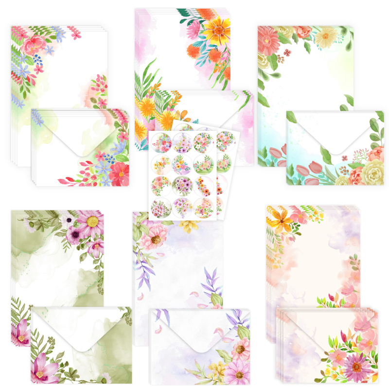 Set de hârtie pentru scris Dexiang, hârtie offset dublă, Model No. 5/dl, Plic de tip occidental, Personalizare disponibilă