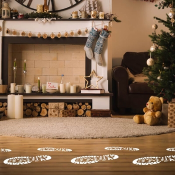 Set de 6 șabloane goale pentru amprente cu Moș Crăciun și fulgi de zăpadă – teme de Crăciun pentru animale de companie (Material: PET; Import: Nu; Piața principală: Altele; Aprobări IP: Nu; Etichetare privată licențiată: Nu)