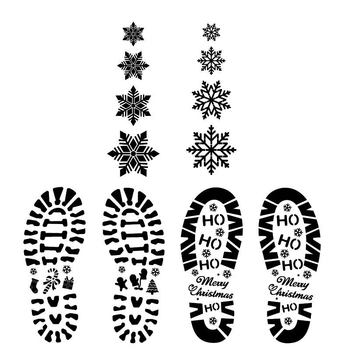 Set de 6 șabloane goale pentru amprente cu Moș Crăciun și fulgi de zăpadă – teme de Crăciun pentru animale de companie (Material: PET; Import: Nu; Piața principală: Altele; Aprobări IP: Nu; Etichetare privată licențiată: Nu)