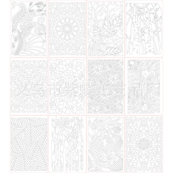 Șablon de desen geometric, PET șablon, A1118, Yiwu City Purple Butterfly Crafts Factory