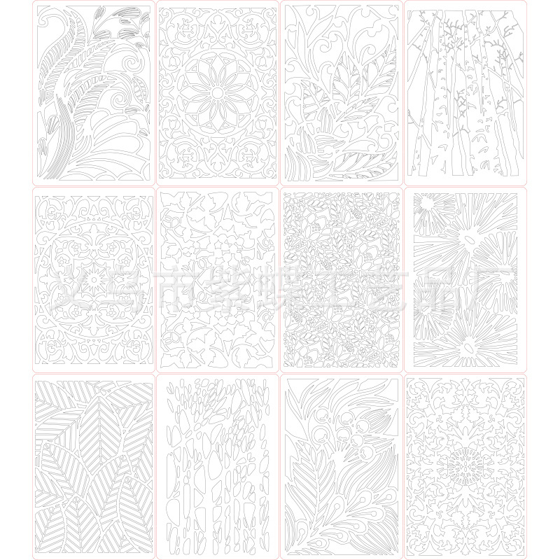 Șablon de desen geometric, PET șablon, A1118, Yiwu City Purple Butterfly Crafts Factory