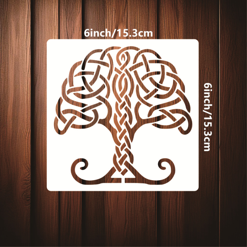 Șablon de pereți cu model Kettle Knot, tăiere, material ecologic, neimportat, fără licență IP, fără mărci private licențiate