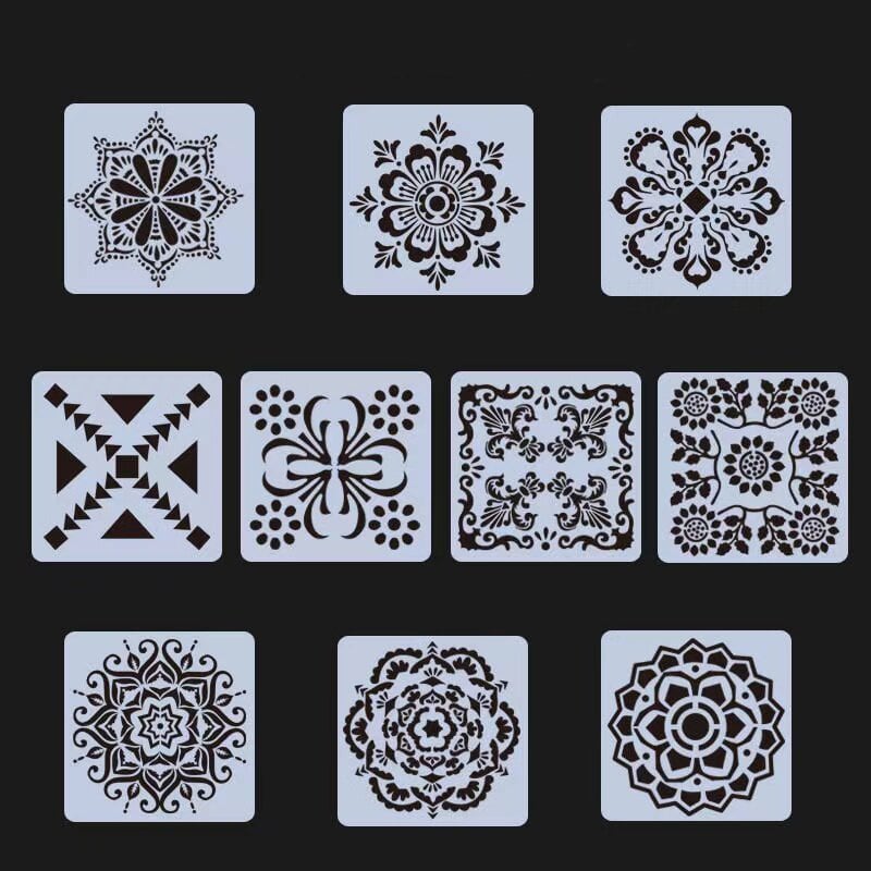 Șablon Mandala pentru perete DIY – design decupat, PET material, fără import, fără autorizare IP, fără etichetă privată licențiată