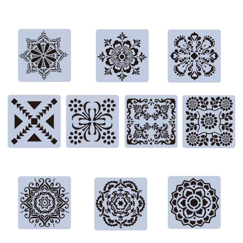 Șablon Mandala pentru perete DIY – design decupat, PET material, fără import, fără autorizare IP, fără etichetă privată licențiată