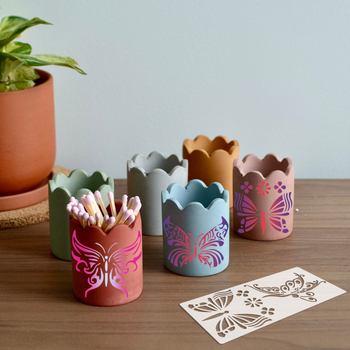 Șablon de pictură pentru copii - fluture, decor DIY pentru pereți și mobilier (Brand: OWKJASW; Material: PET; Importat: Nu; IP autorizat: Nu)