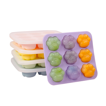 Σιλικονούχα φόρμα πάγου σε σχήμα γατιού πατου, με δοχείο αποθήκευσης βρεφικής διατροφής, στεγανοποίηση και κατάψυξη, μινιμαλιστικό γλυκό στυλ, 1 τεμάχιο, κατάλληλο για μωρά άνω των 6 μηνών