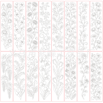 Șablon floral pentru mandală - Purple Butterfly SJX-171, material PET, sursă de export transfrontalieră