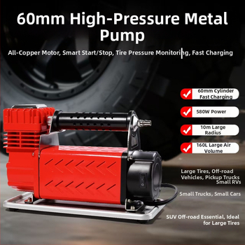 Αντλία αέρα αυτοκινήτου για SUV με διπλό κύλινδρο, 12V, πάνω από 280W, 70 L/λεπτό, εξαιρετικά γρήγορη πλήρωση