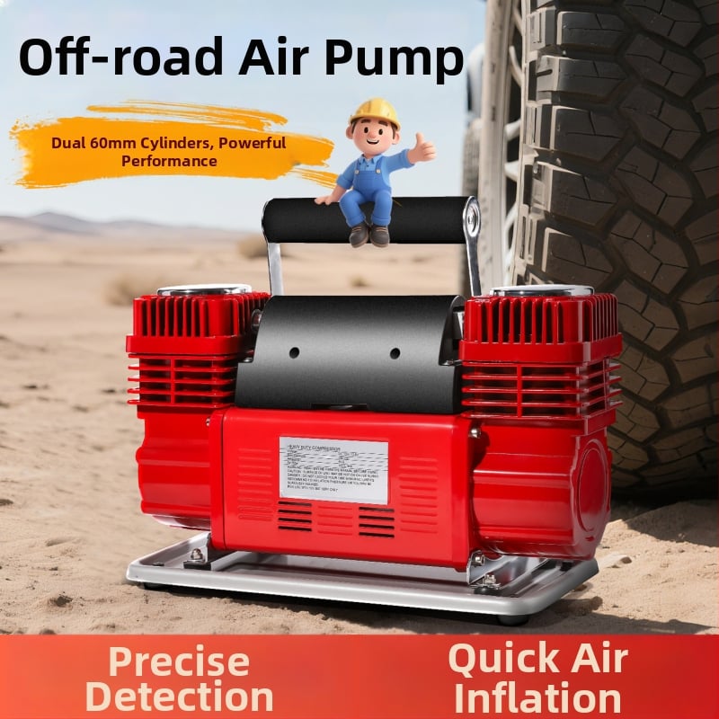 Αντλία αέρα αυτοκινήτου για SUV με διπλό κύλινδρο, 12V, πάνω από 280W, 70 L/λεπτό, εξαιρετικά γρήγορη πλήρωση