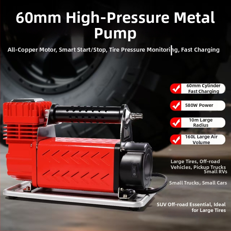 Αντλία αέρα αυτοκινήτου για SUV με διπλό κύλινδρο, 12V, πάνω από 280W, 70 L/λεπτό, εξαιρετικά γρήγορη πλήρωση