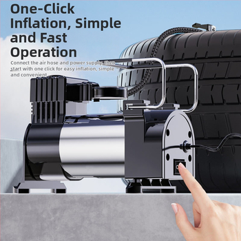 Αντλία Ελαστικών Αυτοκινήτου, 12V Φορητός Ηλεκτρικός Φουσκωτής με Μετρητή Πίεσης, 35 L/min, 120W, Καλώδιο 3 m
