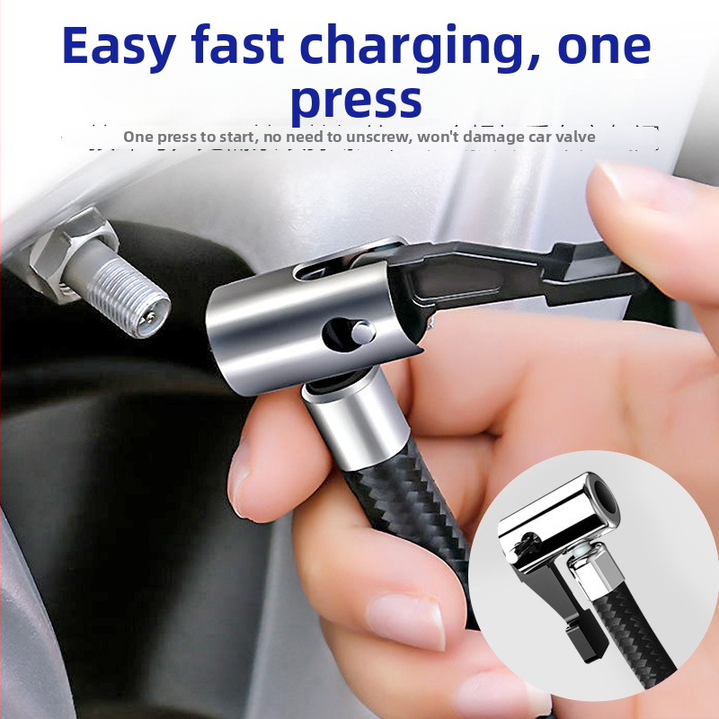 Αντλία Ελαστικών Αυτοκινήτου, 12V Φορητός Ηλεκτρικός Φουσκωτής με Μετρητή Πίεσης, 35 L/min, 120W, Καλώδιο 3 m