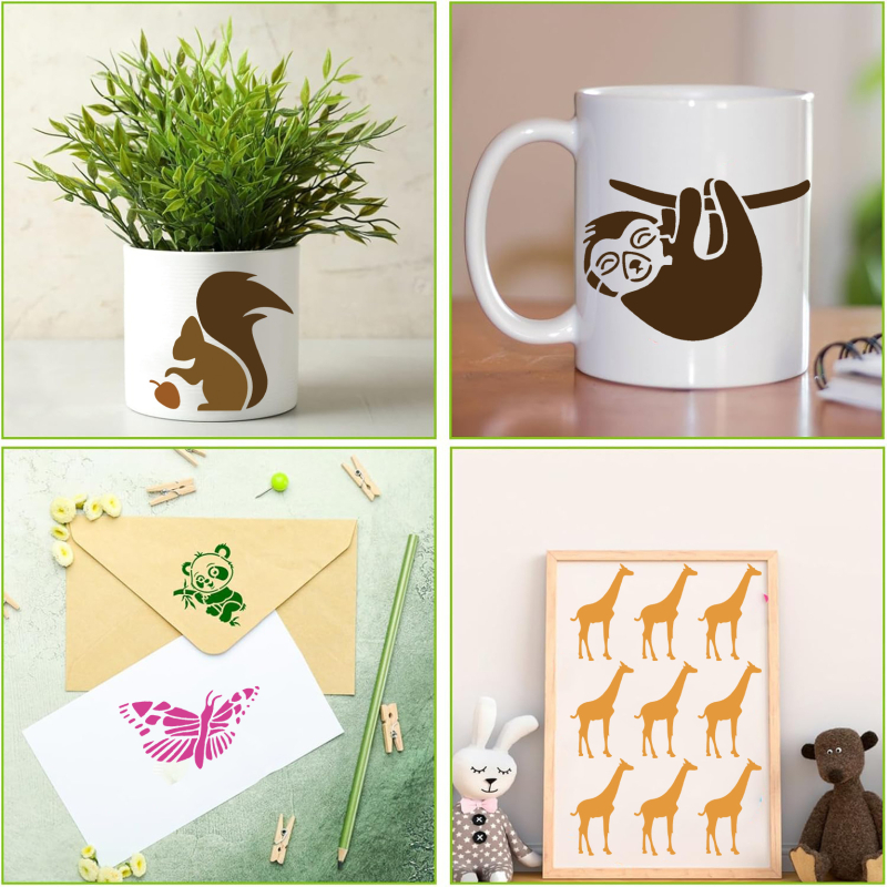 Șablon de pictură cu animale de desene animate pentru copii | Jingshang, material prietenos cu mediul, Import: Nu, Fără autorizare IP