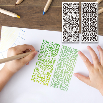 Șablon de perete cu decupaj pentru pictură cu textură geometrică — PET, brand Purple Butterfly, import: Nu, IP autorizat: Nu