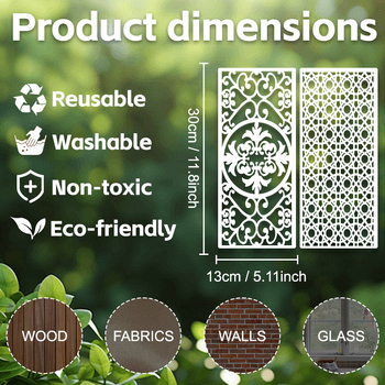 Șablon de perete cu decupaj pentru pictură cu textură geometrică — PET, brand Purple Butterfly, import: Nu, IP autorizat: Nu