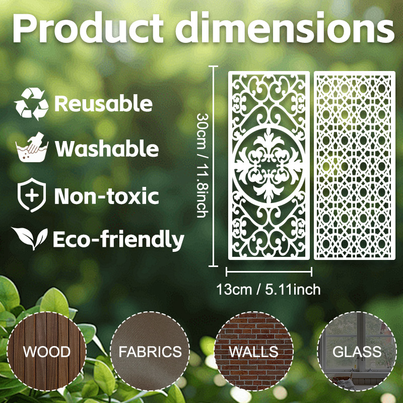 Șablon de perete cu decupaj pentru pictură cu textură geometrică — PET, brand Purple Butterfly, import: Nu, IP autorizat: Nu