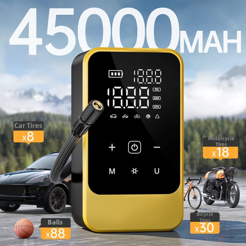 Ασύρματη αντλία ελαστικών αυτοκινήτου, φορητή ηλεκτρική αντλία αέρα, 12V, 30 L/min, ψηφιακή οθόνη, φόρτιση USB