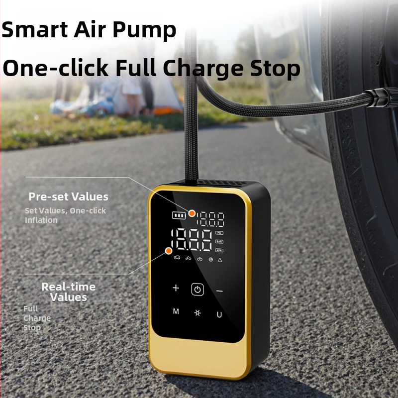 Ασύρματη αντλία ελαστικών αυτοκινήτου, φορητή ηλεκτρική αντλία αέρα, 12V, 30 L/min, ψηφιακή οθόνη, φόρτιση USB
