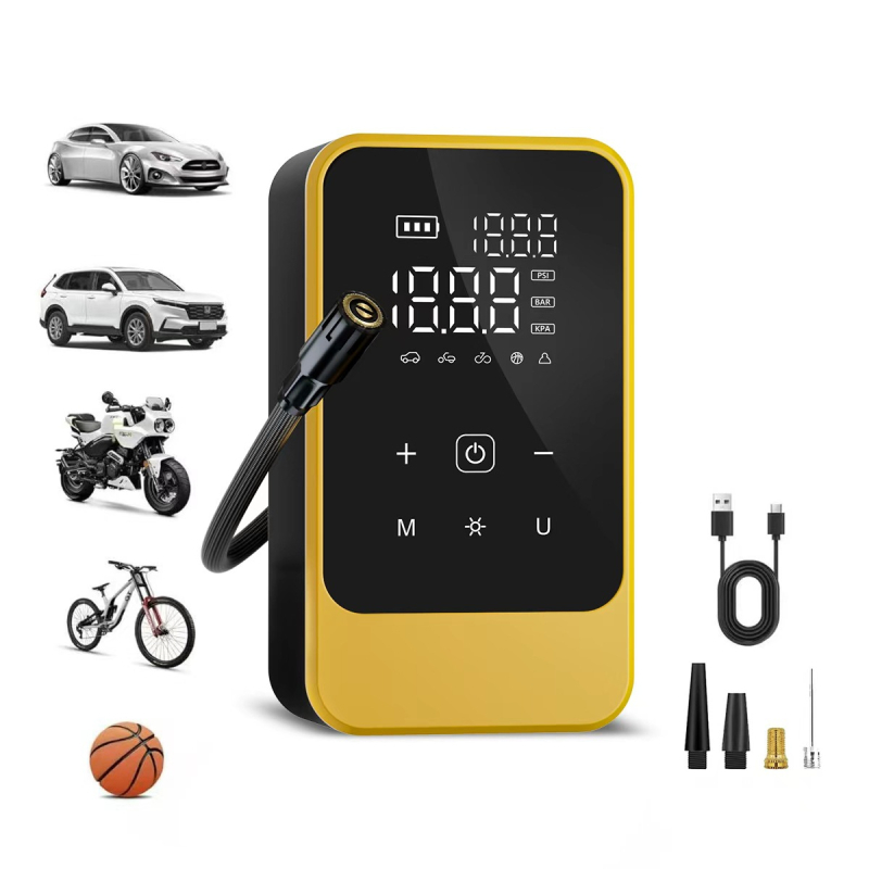 Ασύρματη αντλία ελαστικών αυτοκινήτου, φορητή ηλεκτρική αντλία αέρα, 12V, 30 L/min, ψηφιακή οθόνη, φόρτιση USB