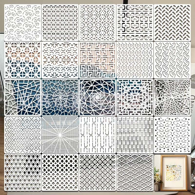 Geometrijski šablon za crtanje s šupljim oblikama – PET materijal, nije uvezen, bez IP autorizacije